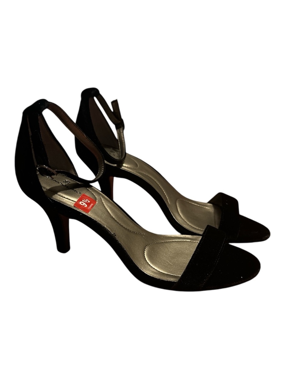 Bandolino Black Open-Toe Ankle-Strap  Heels